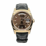 Rolex Day-Date 128238 "Black Leather" Super Accurate Clone