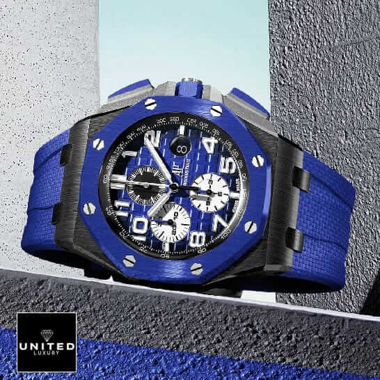 Audemars Piguet Royal Oak Offshore Chronograph 26405CE.OO.A002CA.01 "Black & Blue" Near Original Replica ap royal offshore blue replica horizontal 1 Audemars Piguet Royal Oak Offshore Chronograph 26405CE.OO.A002CA.01 "Black & Blue" Near Original Replica ap royal offshore blue replica horizontal 1