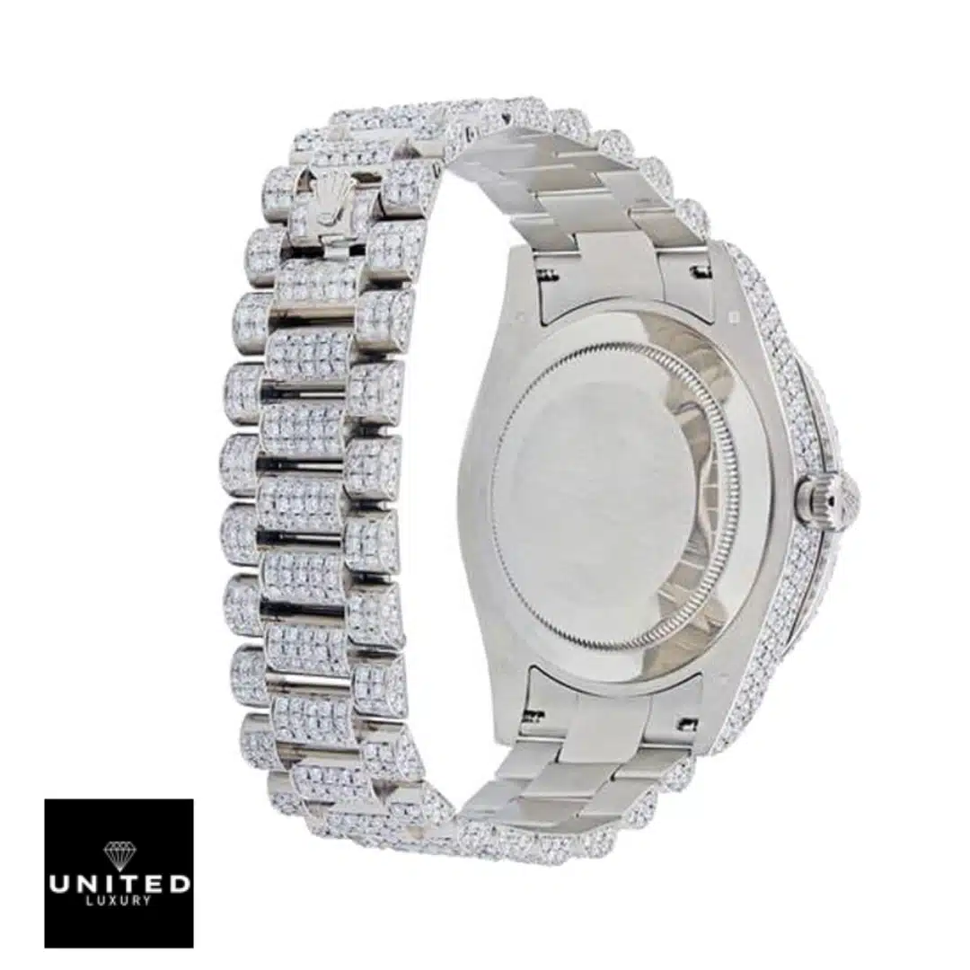 Rolex Day-Date 218239 "Iced Out" Ultra Fine Super Clone Yeni Proje 1 18 Rolex Day-Date II White Gold 218239 Replica Oyster Diamond Bracelet