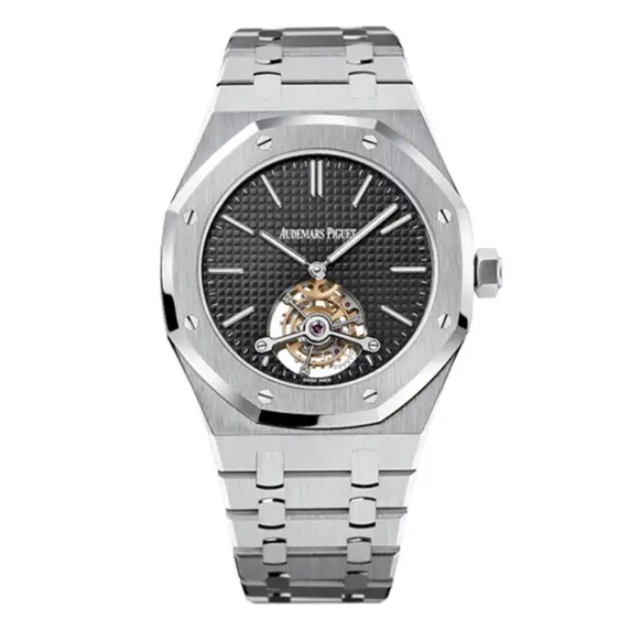 Audemars-Piguet-Royal-Oak-26512ST.OO_.1220ST.01-Tourbillon-Black-Dial-Replica-1 Audemars Piguet Royal Oak Tourbillon 26512ST "Black Dial" High Fidelity Replica - Image 1
