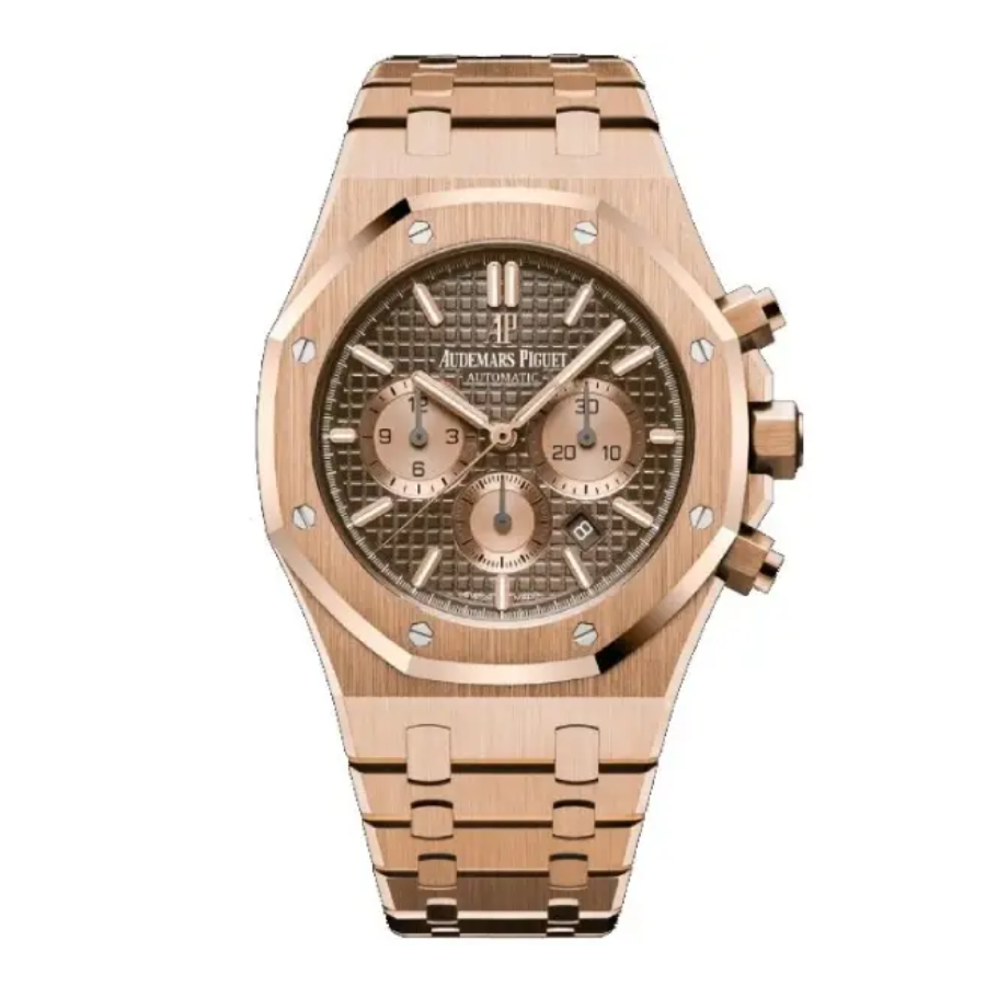 Audemars-Piguet-Royal-Oak-26331OR.OO_.1220OR.02-Brown-Dial-Replica-1 Audemars Piguet Royal Oak Chronograph 26331OR "Rose Gold Brown Dial" Master Replica 1:1 - Image 1
