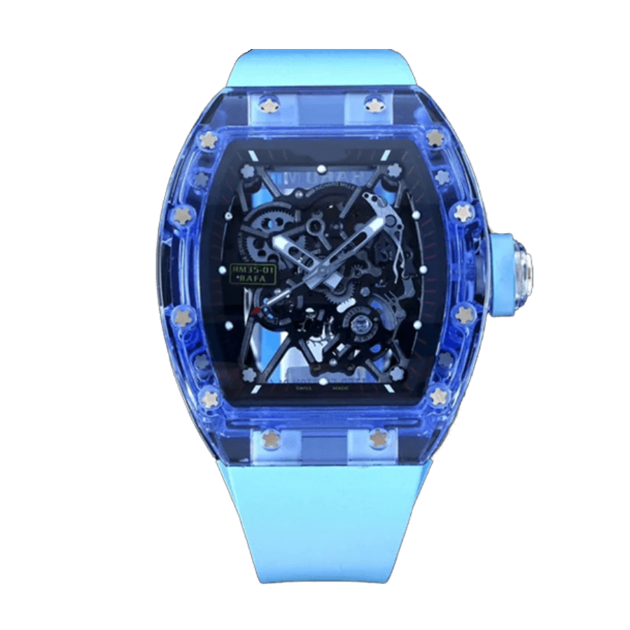 Richard-Mille-35-01-Blue-Replica Richard Mille RM 35-01 "Blue Quartz TPT" Swiss Super Clone - Image 1