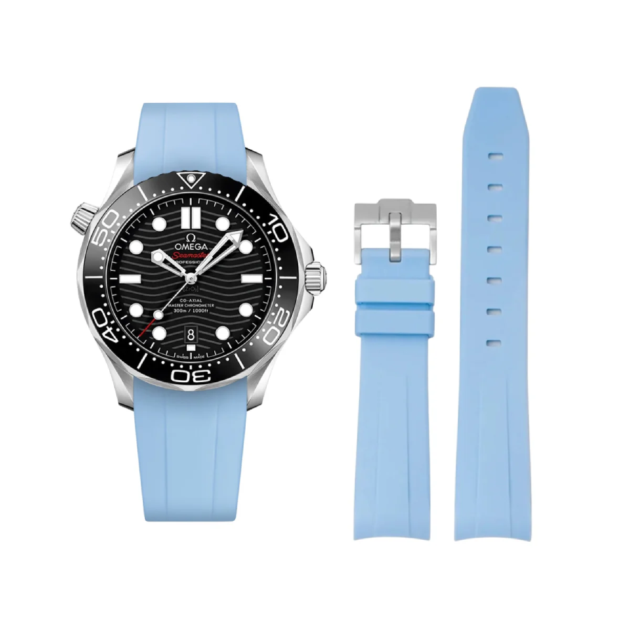 Yeni Proje (85) Omega - Seamaster - Rubber Strap - Blue - Image 1
