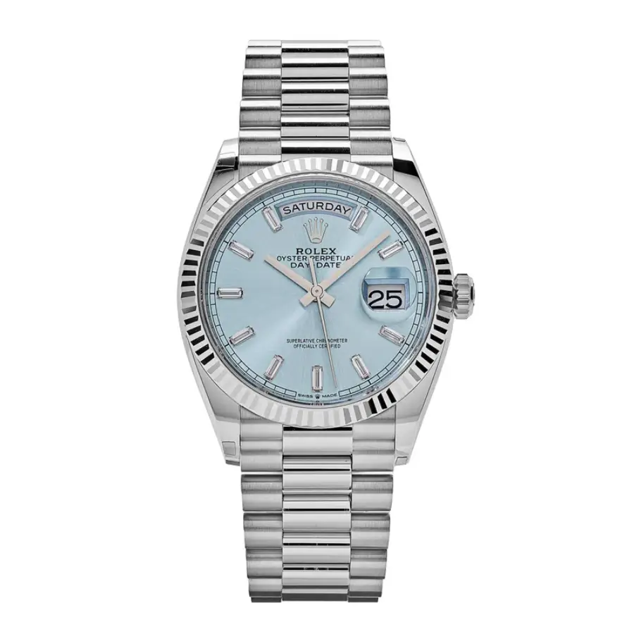 Yeni Proje - 2026-05-06T182322.558 Rolex Day-Date 128236 "Ice Blue Grooved" Super Clone Quality - Image 1